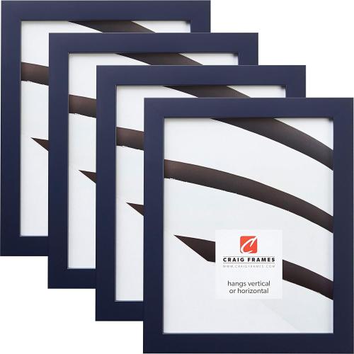 Craig Frames Confetti, 14 x 20 Inch Picture Frame, Modern Navy Blue, Set of 4