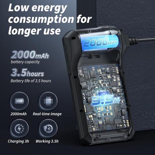 Endoscope Camera with Light, Inspection Borescope Camera with 4.3 IPS Screen, 1920P HD with 8 LED Lights, 16.5FT Semi-Rigid Cord Bore Scope, IP67 Waterproof Endoscope for Sewer, Tools(Orange)