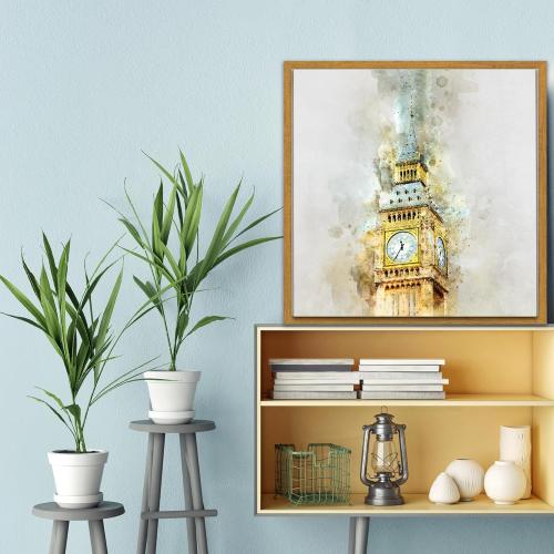 PIXY CANVAS Floater Frame 24x24 for 1.5 inch Deep Canvas Paintings/Canvas Prints/Wood Canvas Panels/Wall Art/Wall Decor/Home Decor/Artwork (Natural Oak, 24 x 24 inch, Square)