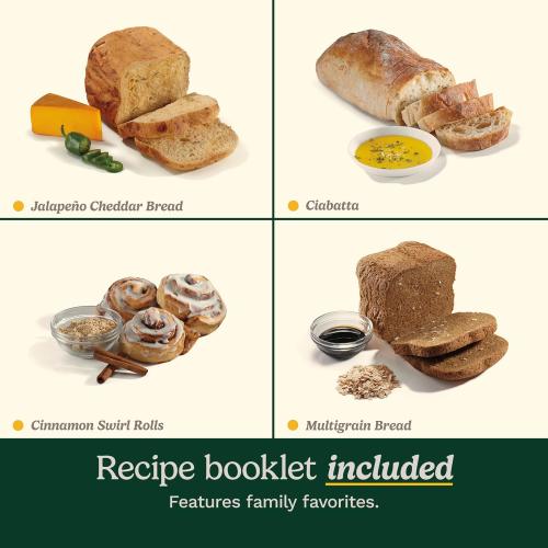 Cuisinart Bread Maker Machine, Stainless Steel Automatic Bread Machine with 12 Menu Options, 3 Loaf Sizes up to 2 Lb., 3 Crust Colors, Removable Nonstick Baking Pan & Kneading Paddle, CBK-110NAS | 12 Programs, 1/1.5/2-Lb Loaves, 3 Crust Colors, 13-Hr Delay, Removable Nonstick Pan and Paddle, Viewing WindowCuisinart Brushed Nickel Silver Stainless Steel 2 lbs. ‼️Light dirt‼️