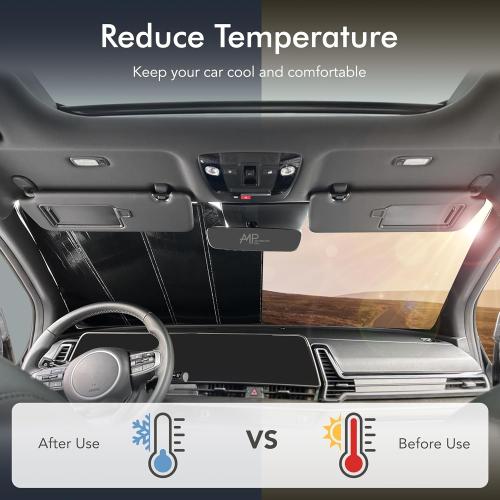 Custom Fit Windshield Foldable Sunshade for Subaru Forester SUV, 2026 2025, Compact Block UV Rays Protector Lightweight Flexible Rigid Insulation Accessories (Made in USA)