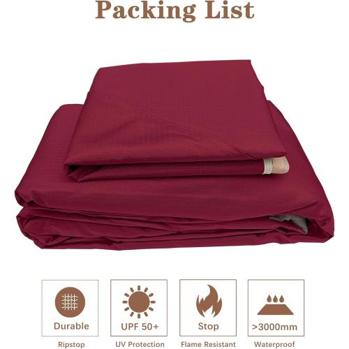 SCOCANOPY Replacement Cover Fit for 10X12 Ft Eagle Brooke Soft Top Gazebo Model A101007600, A101007603, A101007604,(Burgundy)
