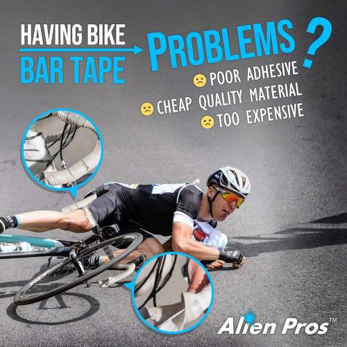 Set of 2 ALIEN PROS Bike Handlebar Tape EVA (Set of 2) Bianchi Green - Enhance Your Bike Grip with These Bicycle Handle bar Tape - Wrap Your Bike for an Awesome Comfortable Ride (Set of 2, Green)