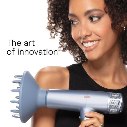 INFINITIPRO by CONAIR DigitalAIRE Hair Dryer | Frizz-Eliminating Hair Dryer with Diffuser | Hair Blow Dryer with Up to 5X More Speed for Higher Air Pressure & Drying Power | Blue