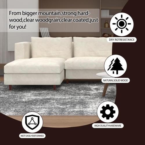 Square Wood Furniture Legs Set of 4 - Wooden Replacement Feet for Couch, Bed, Bench, Dresser, Rubber Wood Parts for Table, Sofa, Wooden Legs Chairs Complete with Installation Hardware (Brown)