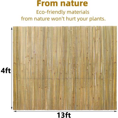 Natural Bamboo Slat Screening, 4ft x 13ft Bamboo Fence Panel | Ideal for Garden Privacy Screening and Indoor or Outdoor Use (Approx. 1.2m x 4m)