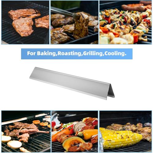 7524 Cast Iron Grill Grates and Stainless Steel 7520 flavorizer bar 7522 Heat Deflector Replacement Parts for Weber Genesis Grill 300 Series E-310 E-320 E-330 S-310 S-320 S-330 EP-320