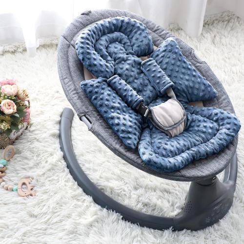 Infant Car Seat Insert Boy Girl, 3 in 1 Newborn Carseat Insert with Strap Pads, Car Seat Head Support for Baby Strollers, Swings, and Bouncers, Comfortable and Machine Washable, Blue