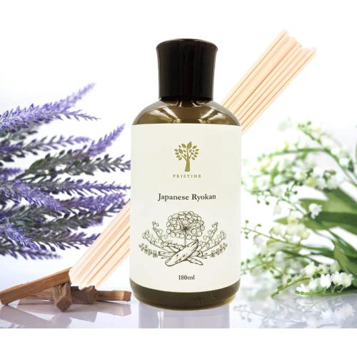 PRISTINE Japanese Ryokan/Inspired by Shang Hotel Reed Diffuser Refill with Free Reed Sticks | Fresh Lavender, Sandalwood Oil Diffuser Refills | Premium Hotel Lobby Reed Diffuser Oil Refill