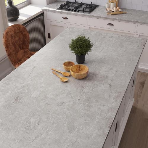 Industrial Limewash Concrete Wallpaper Peel and Stick for Bedroom Bathroom 15.7 x 78.7 Self Adhesive Grey Cement Wallpaper Waterproof Removable Concrete Contact Paper for Countertops Walls