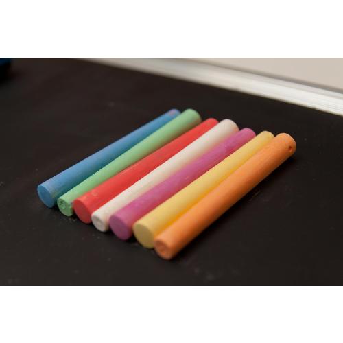 Chalkboard Set - 24 x 24 in Black Board with 1 Magnetic Chalk Eraser, 14 Chalk Sticks (7 Colors) and 4 Magnets - Large Message Wall Hanging Blackboard with Sturdy Frame for Home Office and Kitchen
