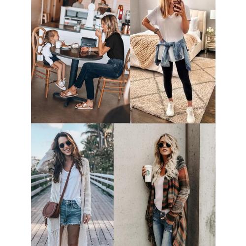 Size XXL Women Shirts V Neck Short/Long Sleeve Cotton Tops T-Shirt Basic Tees