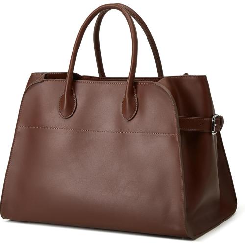 Brown Leather Tote Bags for Women Large Tote Bag Retro Top-handle Bag Trendy Work Bag PU Leather Purse 2025