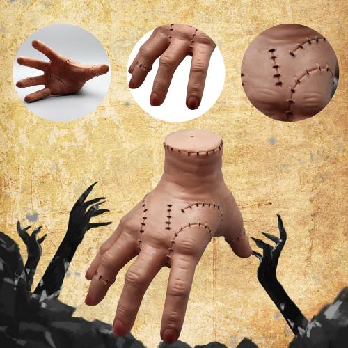 Wednesday Addams Family Hand Props, Halloween Cosplay Hand by Addams Family, Cosplay Hand Scary Props Decorations Gift for Family