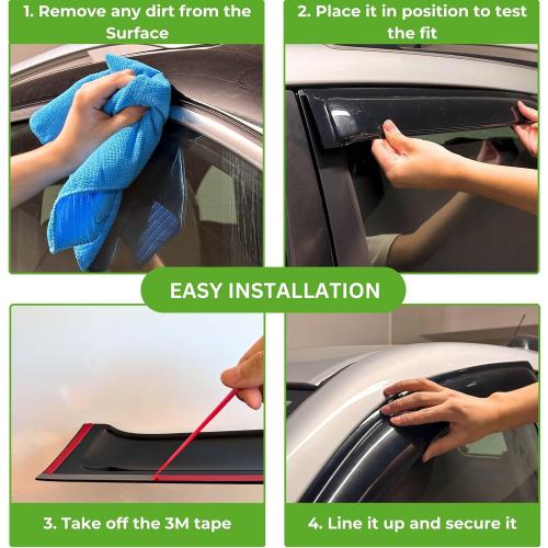 Door Visors Fit for 2018-2023 Chevrolet/Chevy Traverse, Out-Channel Rain Guards Vent Wind Deflectors 4PC, Car Accessories for 18-23 Traverse