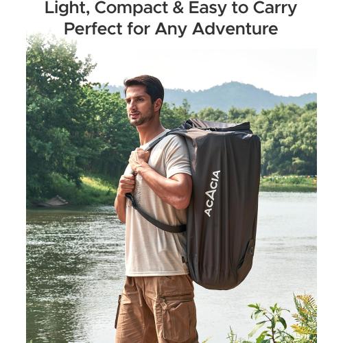 Acacia 4 Thick Self Inflating Sleeping Pad with Foam, Innovative Y-Shaped Telescopic Structure, Ultraportable Camping Air Mattress with Pump Sack, Easy Roll Up Sleep Bed for Travel Tent Car