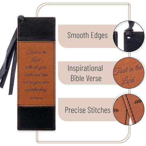 Mr. Pen- Christian Faux Leather Bookmarks, 2 Pack, Bible Verse, Religious Book Mark