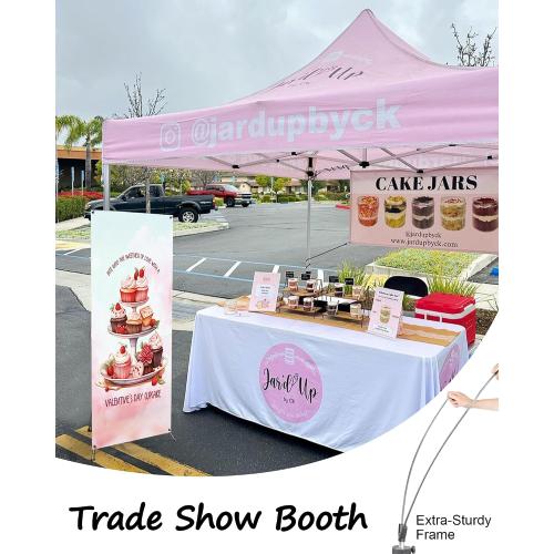 Yose X Banner Stand, Fits Posters 23–32 Wide & 63–78 Tall, Adjustable Retractable Banner Stand with Sturdy Aluminum Tripod, Carbon Fiber Arms & ABS Parts, Banner Holder for Business Events & Outdoor Marketing (1 Pack )