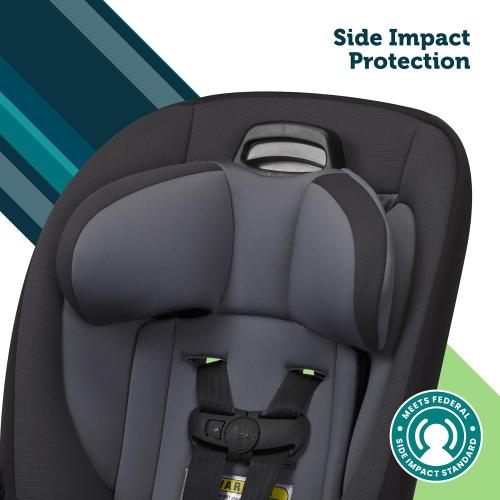 Safety 1st Ellaris 3-in-1 Convertible Car Seat, Slim Fit Design, Rear & Forward-Facing, 5-Position Headrest, 3-Across Fit, Travel-Friendly with Machine-Washable Seat Pad, Smokey Haze