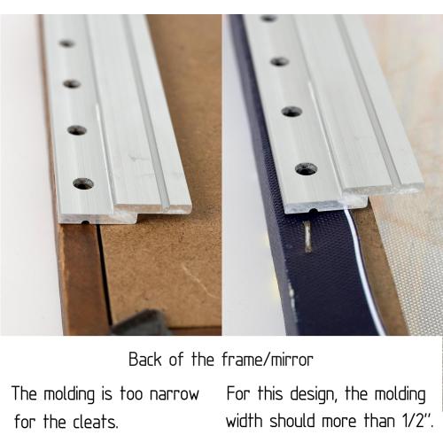 2 Heavy Duty French Cleat Picture Hanger,Aluminum Z Bar Clips, Interlocking Wall Mounting Brackets for Hanging Mirror, Panel, Whiteboard, Cabinet, Shelf, Headboard, Photoes (3 Pairs up to 30 lbs)