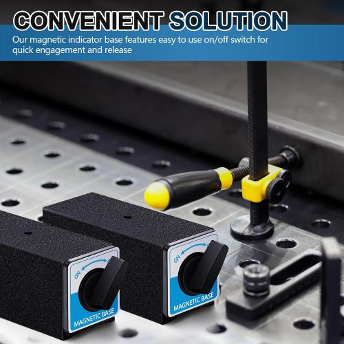 Reallnaive 2 Pcs 12T Magnetic Base Holder Bed On/Off Switch