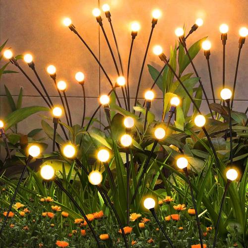 Solar Garden Lights Outdoor, 6 Pack Firefly Swaying Lights, Waterproof Garden Decor for Yard Patio Pathway Lawn, Gardening Gifts for Women Christmas Decoration