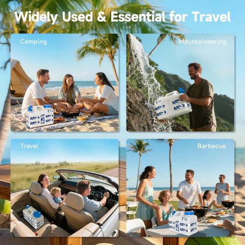 Gallon Water Jug with Spigot, Portable Water Tank BPA Free, Leak-Proof Water Containers for Camping Water Storage Containers for Emergency Outdoor Hiking