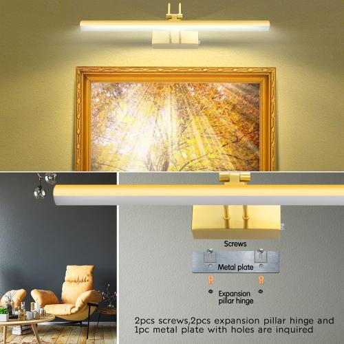 Size 20inch Picture Light,20in Battery Wall Sconce,Remote Art Lights for Paintings with Timer and Dimmable for Display Gallery Artwork,Frame,Portrait,Dartboard-Brass