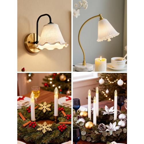 25PK C26 Christmas Incandescent Light Bulbs for Electric Window Candles Lamps, 7 Watts E12 Candelabra Base String Light Bulbs Replacement, Waterproof Clear Night Lights for Xmas Tree Indoor Decor