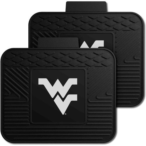 Fanmats West Virginia University Mountaineers Set of 4 Car Mats for Cars, SUV, Pickups - All Weather Protection, Deep Reservoir Design, Universal Fit - 3D NCAA Team Logo-29”x17” Front-14”x17”Rear Mat