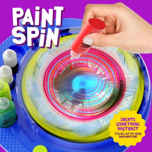 Dan&Darci Paint Spin Art Machine Kit for Kids - Arts & Crafts for Boys, Girls - Art Craft Set Easter Gift for 6-9 Year Old Boy, Girl - Painting Spinner Toys - Birthday Gift Ideas for Ages 6-12 Year