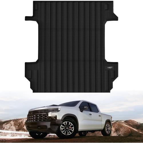 LASFIT Truck Bed Mat 2019-2026 for Chevrolet Chevy Silverado 1500 | GMC Sierra 1500 (Only Fit 5.8FT Bed), Bed Liner for Chevy Silverado GMC Sierra 1500, Not Fit Optional CarbonPro Bed