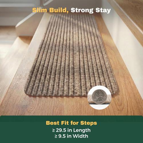 MBIGM Carpet Stair Treads for Wooden Steps, 15 Pack, 8 x 30, Cornstalk