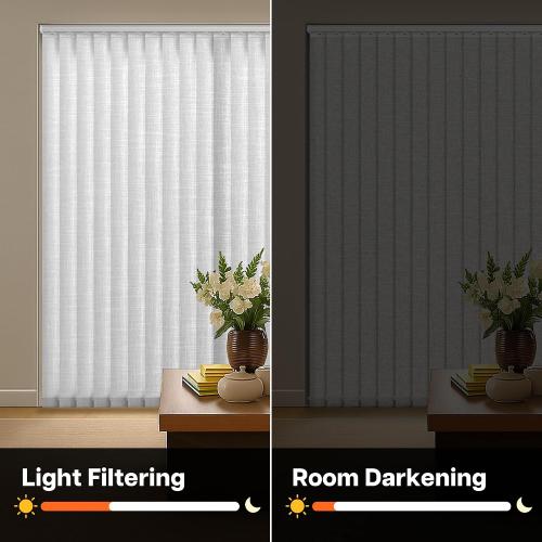 LazBlinds Vertical Blinds Replacement Slats, 34 Pack, White