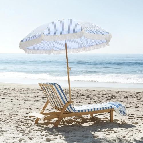 Patio Umbrella with UPF 50  Protection, 8 Ribs, Push Button Tilt - Versatile Outdoor Shade for Garden, Courtyard, and Beach