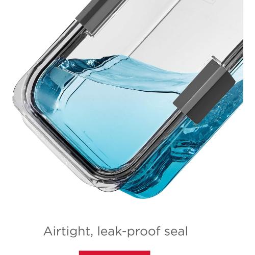 Rubbermaid Brilliance BPA-Free Airtight Food Storage Containers, 14-Piece Set, Easy for Meal Prep, Lunch & Leftovers