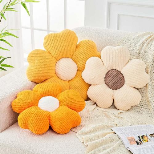 Flower Throw Pillow, Cute Flower Shaped Pillow Decorative Throw Pillow for Bed Couch, Soft Daisy Pillows Floor Seating Cushion Cushions