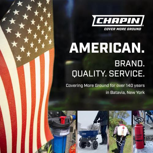 Chapin 4993: Heavy Duty Brass Head Tripod Impact Lawn Sprinkler, 360 Degree Coverage for Large Lawns, Golf Courses, Gardens, Adjustable Height, Gooseneck Hose Connection, Red and Black