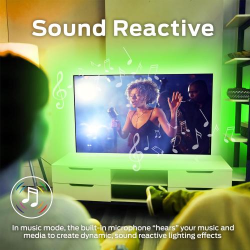 Monster Smart RGB IC LED Strip Lights 50ft – Sound Reactive Strip Lights for Bedroom, App & Voice Control, RGB Light Strip for Room, Alexa Google Home, Razer Chroma Sync - 270 RGB IC LED Lights