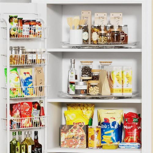 LAMU Lazy Susan Organizer 14.56''x11'' for Refrigerator Organizers and Storage Fridge Organization, Turntable Condiment Organizer for Kitchen, Table Top, Cabinet, Pantry, Countertop, 1 Pack