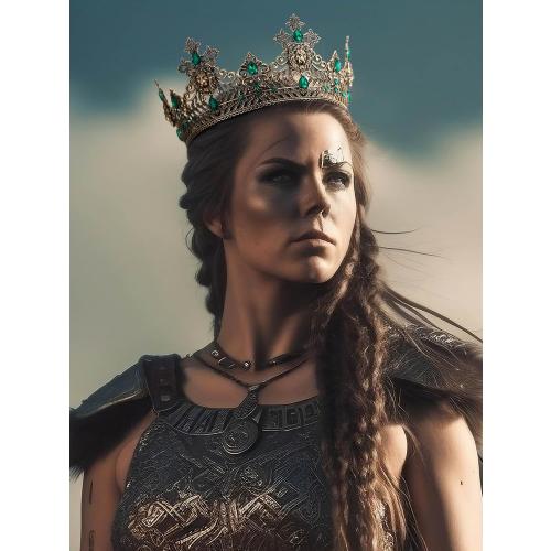 SWEETV King Crown for Men, Men's Tiara Prince Diadem, Royal Medieval Hair Accessory for Cosplay Birthday Prom Halloween
