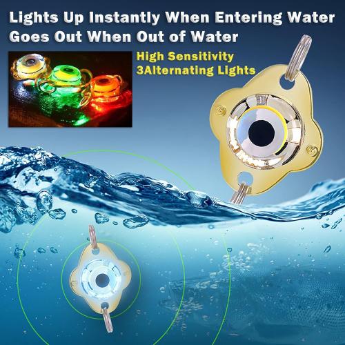 LED Fishing Lures,Deep Drop Fishing Lights,Underwater Flasher,LED Lighted Bait Flasher Fishing Spoons,Flasher Saltwater Trolling for Bass Halibut Fishing Lures Kit
