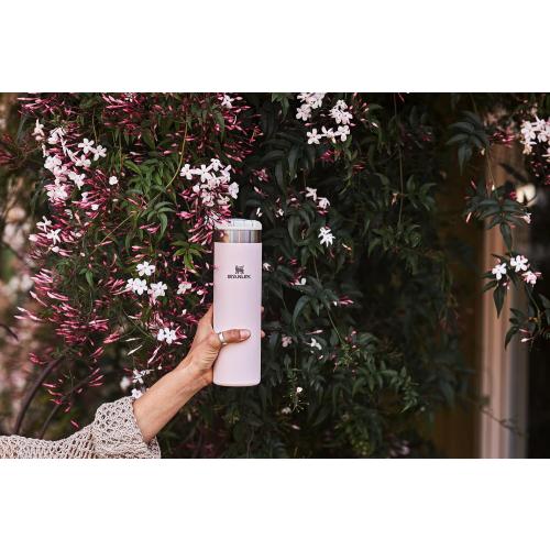 Stanley AeroLight Transit Bottle 20 oz | Locking Drink Through Lid | Leak Resistant Water Bottle or Coffee Travel Mug | Lightweight Insulated Stainless Steel | BPA-Free | Rose Quartz Glimmer