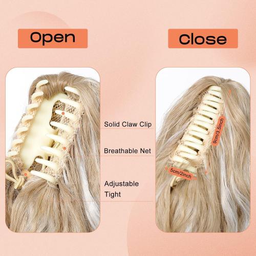 SEIKEA 18 Ponytail Synthetic Hairpiece for Women Silver Mist Grey