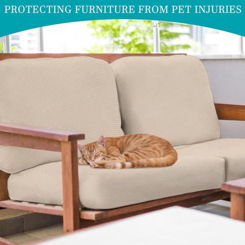 12 Pcs Outdoor Cushion Covers, Patio Sofa Cushion Covers Replacement | Outdoor Couch & Sofa Slipcovers,for Patio Furniture Cushion Covers,Washable Reusable Furniture Protector