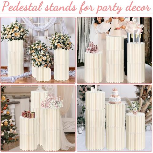 Cylinder Stands for Party, 7pcs Cilindros Para Fiestas Cake Pedestal Stand for Party