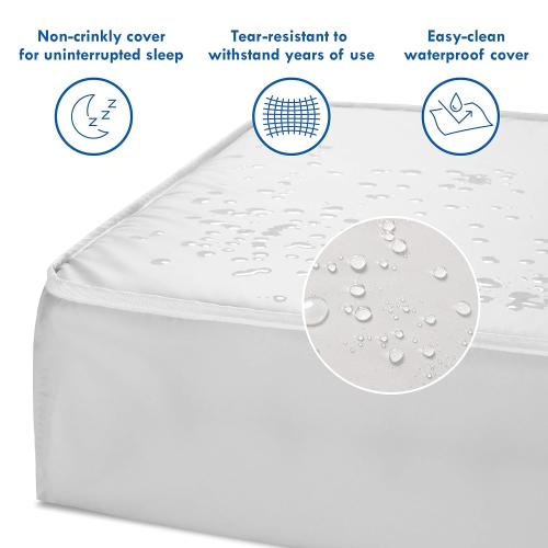 DaVinci Complete Slumber Crib & Toddler Mattress, Firm support, Lightweight, Waterproof, Greenguard Gold Certified