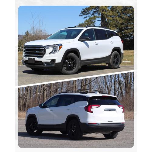 220lbs Cross Bar Roof Rack Fit for GMC Terrain 2018-2024 Cargo Carrier Crossbar Rooftop Accessories (with Side Roof Rails)