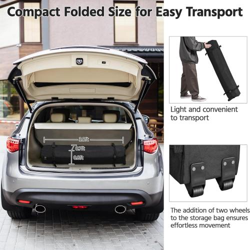 Yaheetech Pop Up Canopy Tent with Vent, Easy Set Up Tent, Instant Sun Shelter Canopy with Wheeled Bag, 4 Sandbags, 12 Stakes & 4 Ropes, for Parties, Beach, Outdoor, Black