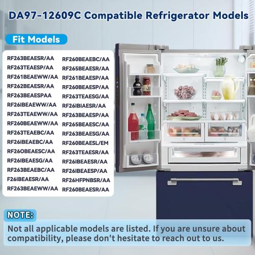 Upgraded DA97-12609C Refrigerator Fresh Food Evaporator Cover Compatible with Samsung DA97-12609A Evaporator Fan Motor Cover Assembly, Replace AP5651826 PS5575384 Refrigerator Evaporator Cover